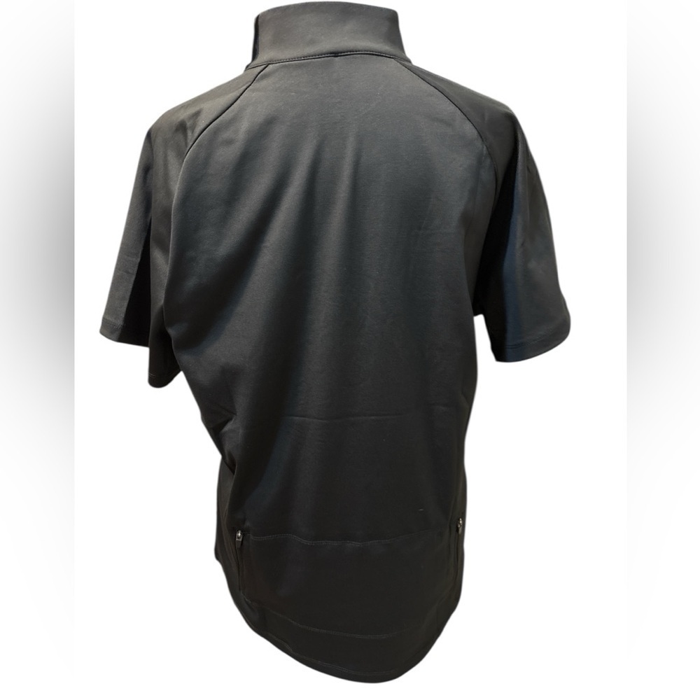 Medical Scrub top, Similar fabric as Lululemon, Small Black Half-Zip top. NWT - Picture 2 of 4